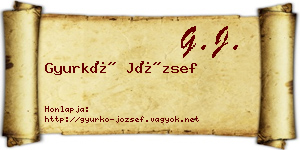 Gyurkó József névjegykártya